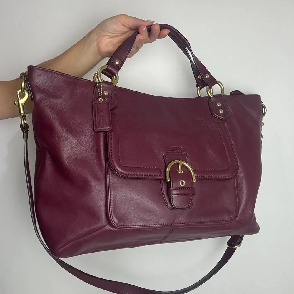 Coach Women's Burgundy and Red Bag